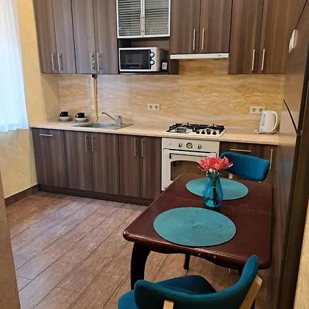 двокімнатна у центрі міста з двориком Appartement Lviv
